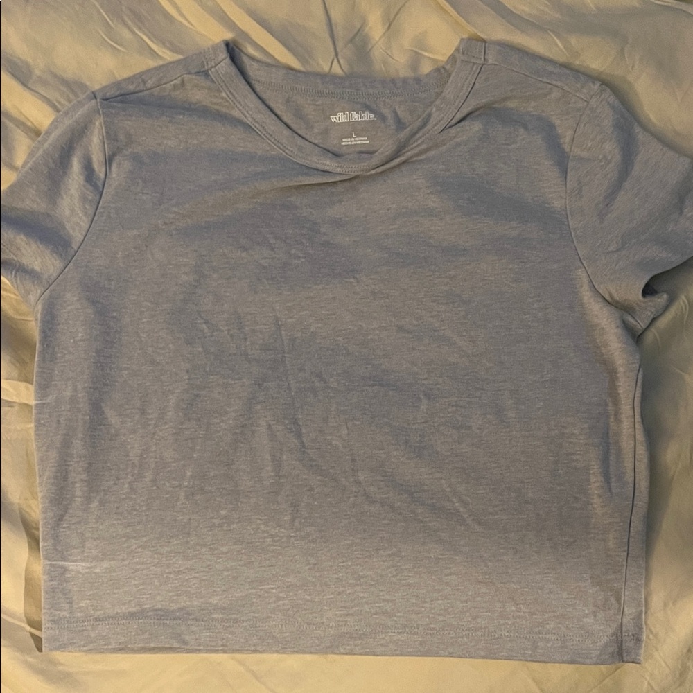 Wild Fable Light Blue Crop Top